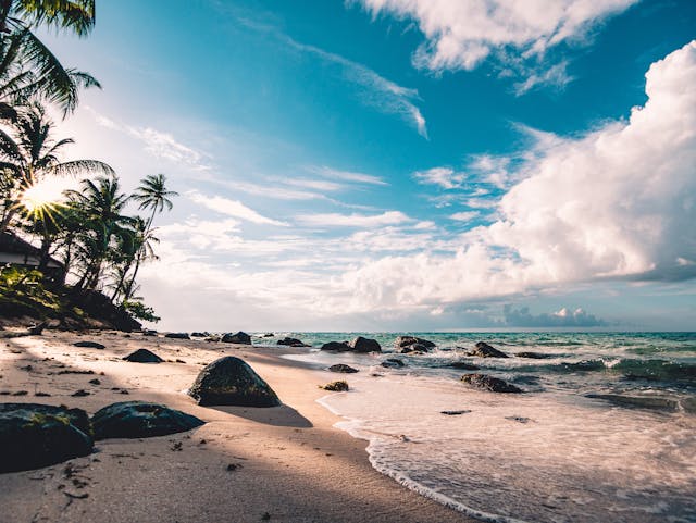 Une plage super belle.